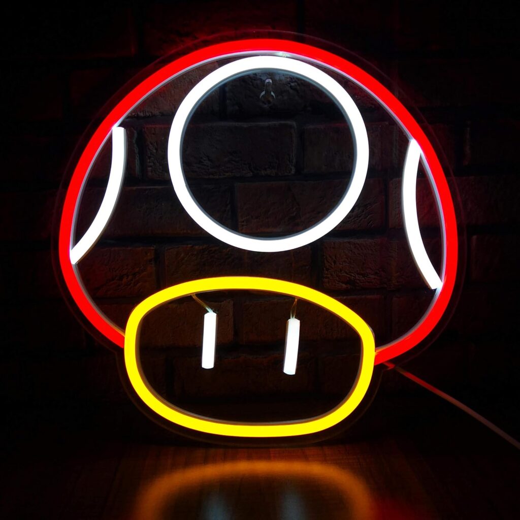 Super Mushroom LED Neon — Ultimate Game Room Power-Up